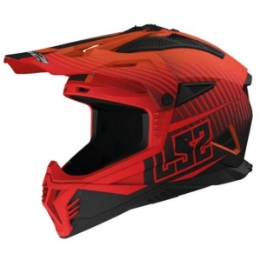 Motocross čelada LS2 Fast EVO II Duck (MX708), oranžna/rdeča