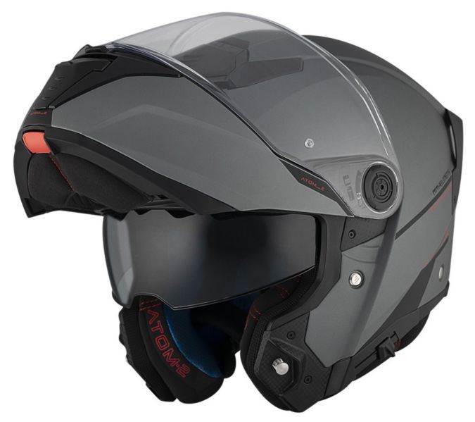 Preklopna motoristična čelada MT Helmets Atom 2 SV Matt, titan