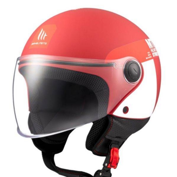 Jet čelada za skuter MT Helmets Street S Inboard, rdeča