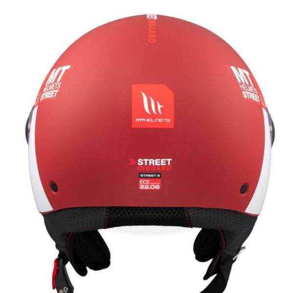Jet čelada za skuter MT Helmets Street S Inboard, rdeča