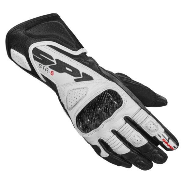 Ženske športne motoristične rokavice Spidi STR-6, bele/črne
