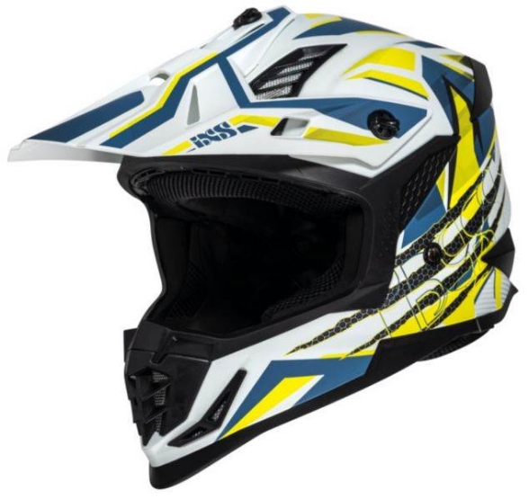 Motocross čelada iXS363 2.0, modra/rumena