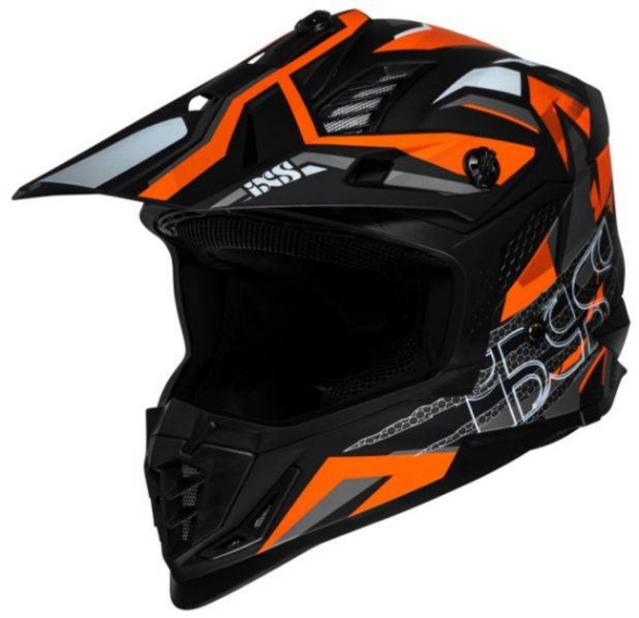 Motocross čelada iXS363 2.0, oranžna/siva