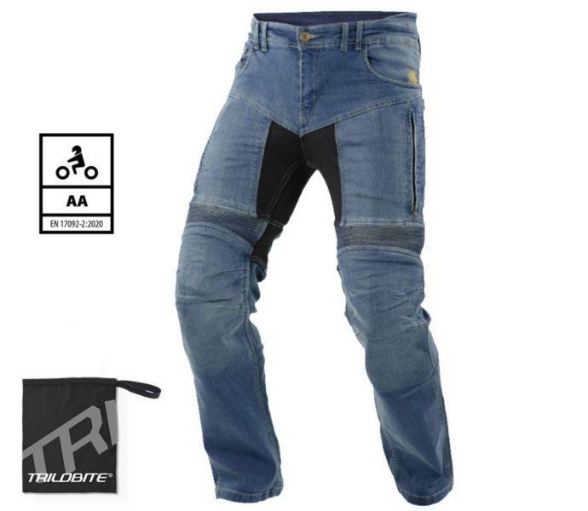 Motoristične jeans hlače Trilobite Parado 661 - regular fit, modre