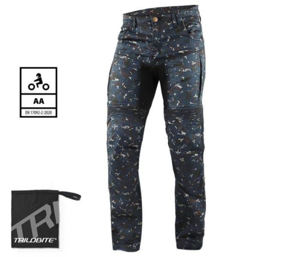 Motoristične jeans hlače Trilobite Parado 661 - regular fit, camo