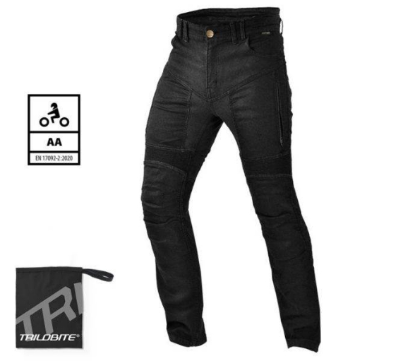 Motoristične jeans hlače Trilobite Parado 661 - slim fit, črne