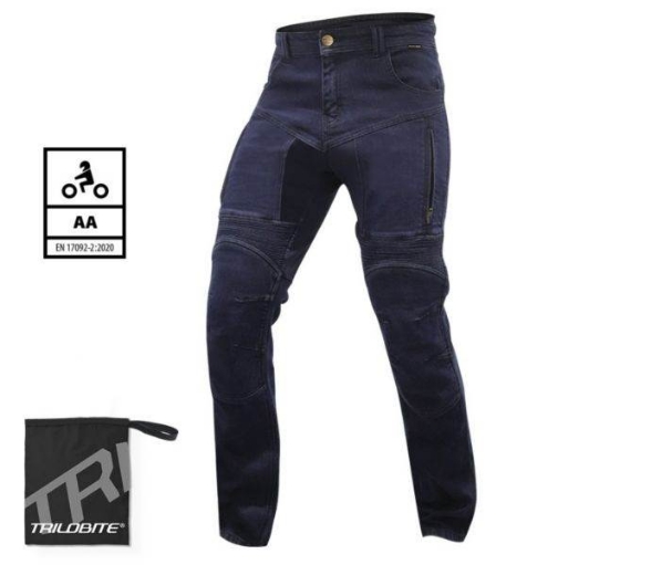 Motoristične jeans hlače Trilobite Parado 661 - slim fit, temno modre