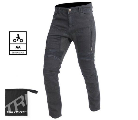 Motoristične jeans hlače Trilobite Parado 661 - skinny fit, črne