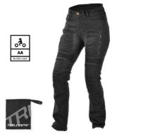 Ženske motoristične jeans hlače Trilobite Parado 661 - regular fit, črne