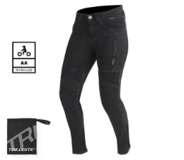 Ženske motoristične jeans hlače Trilobite Parado 661 - skinny fit, črne