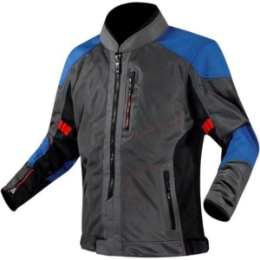 Poletna motoristična jakna LS2 Alba, siva/modra