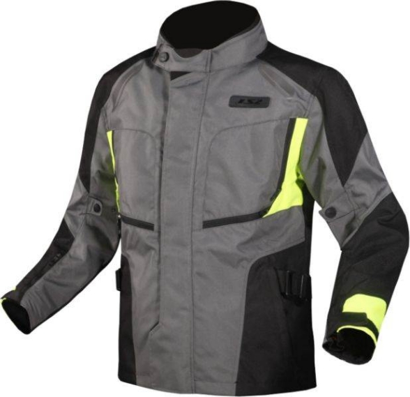 Motoristična jakna LS2 Phase, siva/rumena