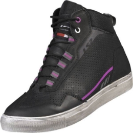 Ženski urbani motoristični čevlji LS2 Zoe, črni/vijolični