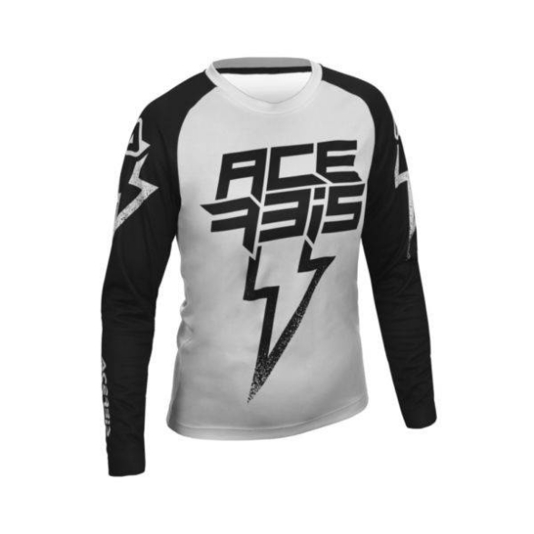 Otroška motokros majica ACERBIS MX J-Kid Blizzard, siva/črna