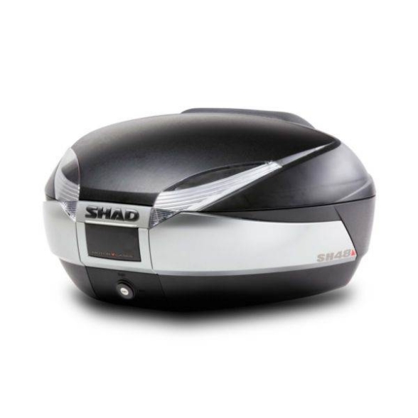 Kovček za motor SHAD SH48 New Titanium - Premium Smart Lock (48 L)