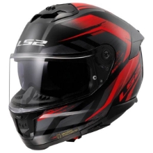 Motoristična čelada LS2 Stream II Fury (FF808), črna/rdeča