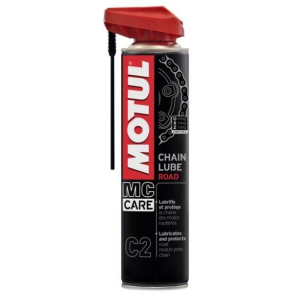 Prozoren sprej/mazivo za verigo motorja MOTUL C2 Road, 400 ml