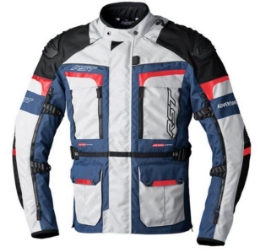 Adventure ženska motoristična jakna RST Adventure-X Pro Series, bela/modra/rdeča
