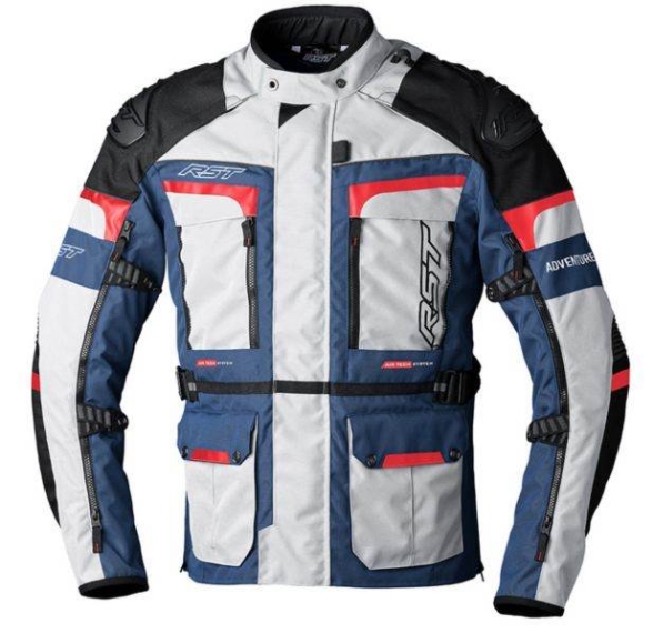 Adventure ženska motoristična jakna RST Adventure-X Pro Series, bela/modra/rdeča