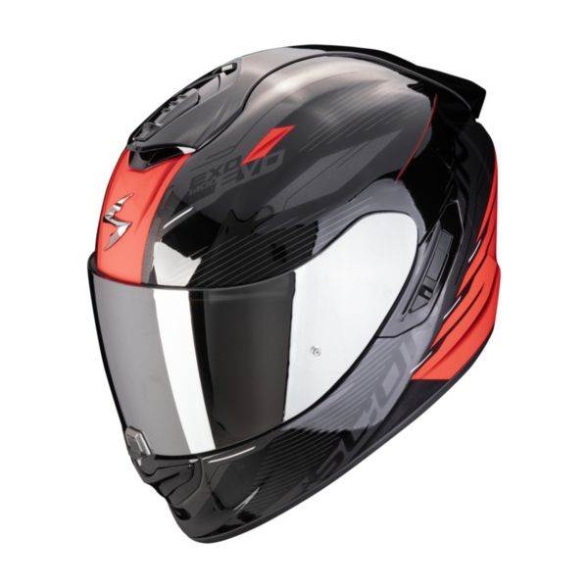 Motoristična čelada Scorpion EXO-1400 EVO II Air Luma, črna/rdeča