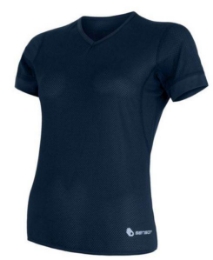 Ženska funkcionalna majica s kratkimi rokavi Sensor Coolmax Air Deep Blue