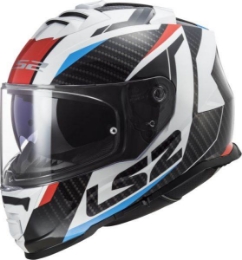 Motoristična čelada LS2 Storm II Racer (FF800), bela/modra/rdeča