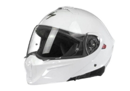 Preklopna motoristična čelada Scorpion EXO-930 EVO Gloss, bela