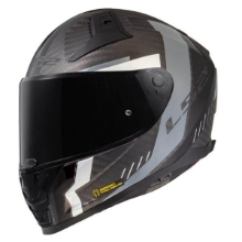 Karbonska motoristična čelada LS2 Vector II Grid (FF811), črna/siva