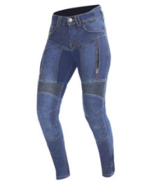 Premium ženske motoristične jeans hlače Trilobite Parado Mono Layer 2461, modre