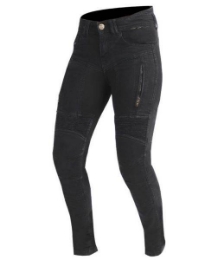 Premium ženske motoristične jeans hlače Trilobite Parado Mono Layer 2461, črne