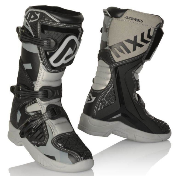 Otroški motokros škornji ACERBIS X-Team Kid, črni/sivi