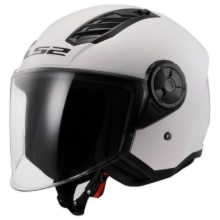Motoristična čelada za skuter LS2 Airflow II Gloss (OF616), bela
