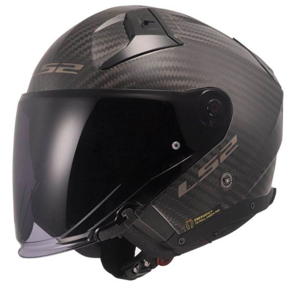 Karbonska motoristična čelada za skuter LS2 Infinity II Matt (OF603)