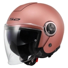 Motoristična čelada za skuter LS2 Classy Gold Pink (OF620)