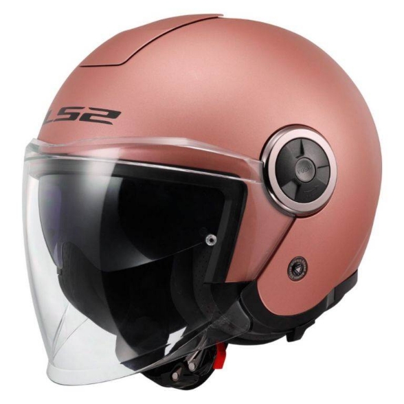 Motoristična čelada za skuter LS2 Classy Gold Pink (OF620)