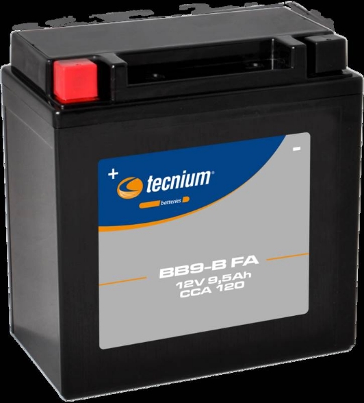 Tovarniško aktiviran akumulator Tecnium BB9-B (YB9-B), 12V/120A - 9,5Ah