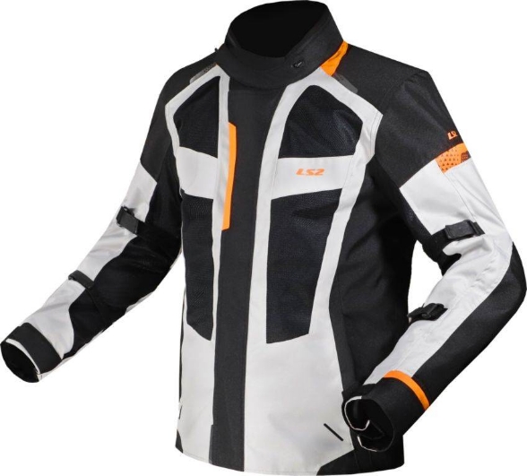 Adventure motoristična jakna LS2 Scout 3in1, črna/bela