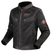 Poletna motoristična jakna LS2 Garda Air, črna/rdeča