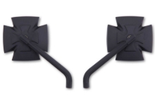 Aluminijasta ogledala za motor Highsider Iron Cross (M10x1,25) - 2 kos