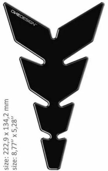 Tank nalepka/zaščita tanka Onedesign Touch, črna