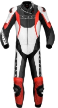 Dvodelni motoristični usnjen kombinezon Spidi Sport Warrior Touring, črn/rdeč