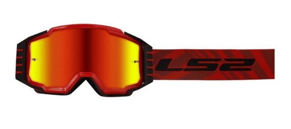 Motokros očala LS2 Charger PRO + Tear Off (dve leči), rdeča