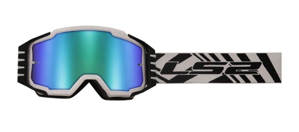 Motokros očala LS2 Charger PRO + Tear Off (dve leči), bela