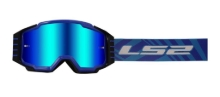 Motokros očala LS2 Charger PRO + Tear Off (dve leči), modra