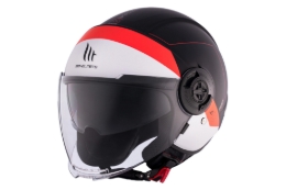 Slika Motoristična jet čelada MT Helmets Viale SV S 68 Unit, črna/rdeča
