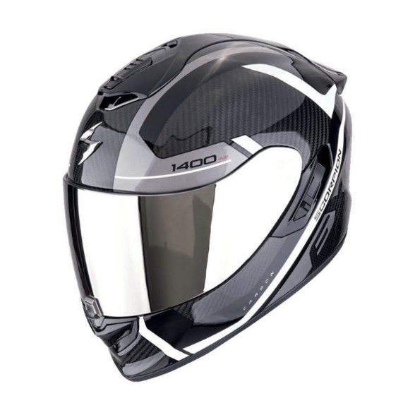 Karbonska motoristična čelada Scorpion EXO-1400 EVO II Air Enko, črna/srebrna