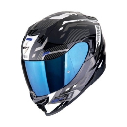Motoristična čelada Scorpion EXO-520 EVO Air Ranka, črna/bela/modra