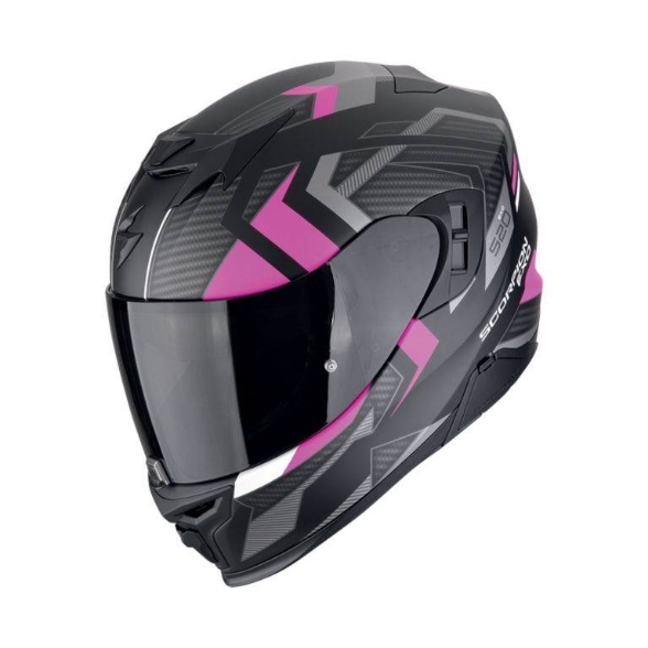Motoristična čelada Scorpion EXO-520 EVO Air Sensus, črna/roza
