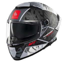 Motoristična čelada MT Helmets Thunder 4 SV Rainforest, siva/bela