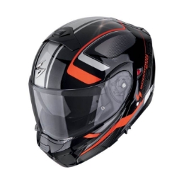 Preklopna motoristična čelada Scorpion EXO-930 EVO Ardens, črna/rdeča